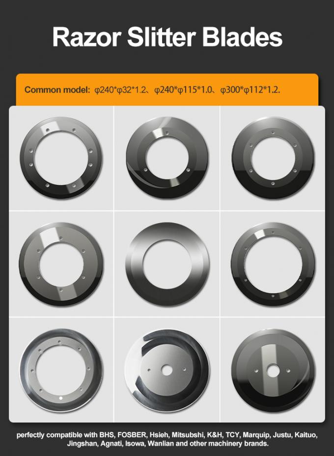 Schnittlinie Walzpapierblatt zum Schneiden von Pappe Runden Rasierer Schlitzmesser zum Schneiden von Papierrollen Maschinen Klingen 0