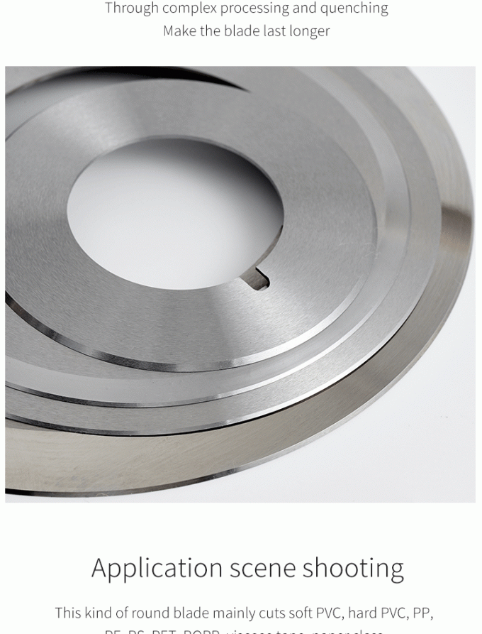 Hochpräzisions-Schneiden 130mm Industrielle Papierrollenband-Schneidemaschinenmesser Kreismesser-Schneidmesser 7